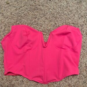 Pink Women's Bustier Top